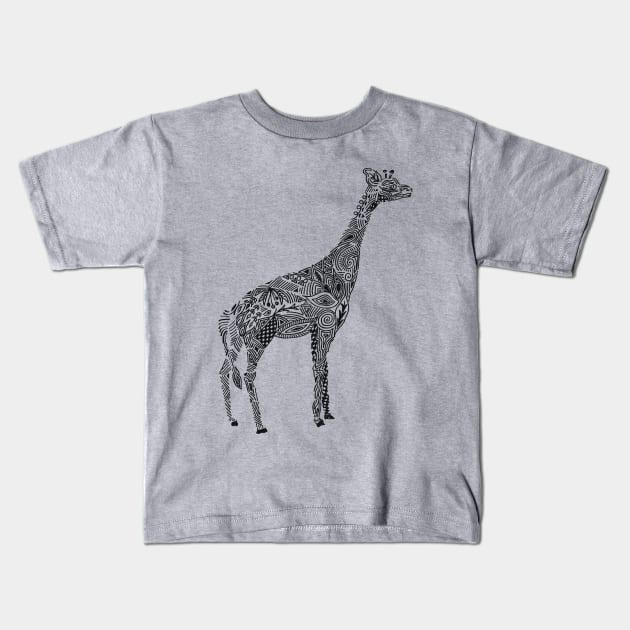 Designer Giraffe Kids T-Shirt by kanikamathurdesign